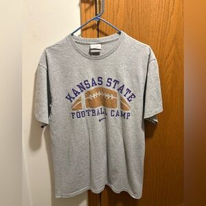 Vintage Y2K KSU Kansas State University Wildcats Football Camp T shirt Medium